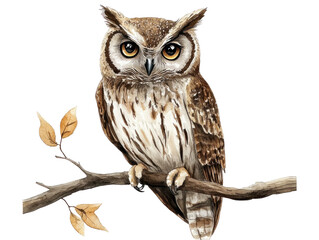 Naklejka premium Detailed Illustration of a Realistic Owl