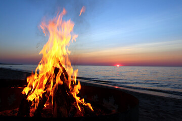Lake Superior Beach Campfire