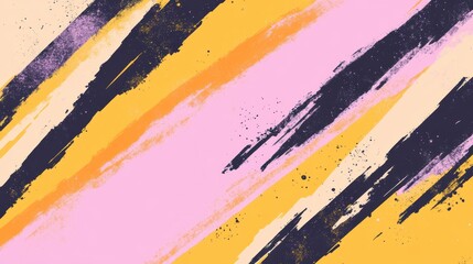 カラフルなストロークのアート作品が表現する活気に満ちたデザイン