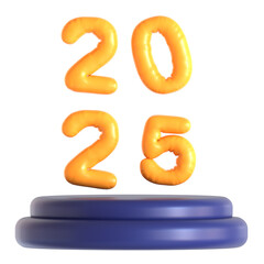 2025 podium 3d icon illustration 
