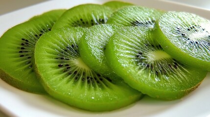 Slicing fresh kiwi for a healthy snack kitchen food photography bright environment close-up healthy eating concept