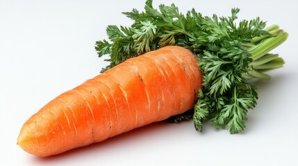 Fresh Carrot with Green Tops