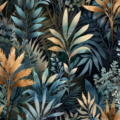 The tropical plant illustration showcases lush foliage and detailed leaves.