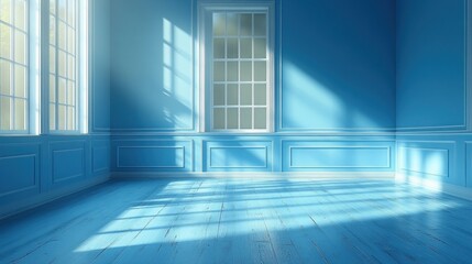 Obraz premium Blue Room with Sunbeams