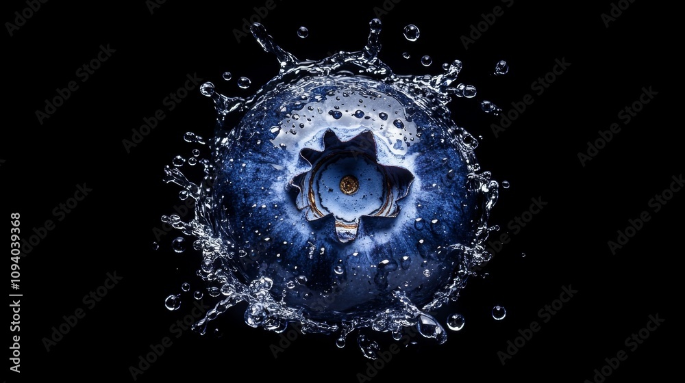 Poster dynamic water splash action studio setting high-resolution image dark background captivating concept