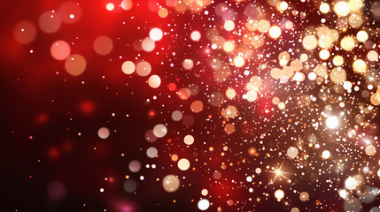 "きらびやかな赤とゴールドの光の背景素材."