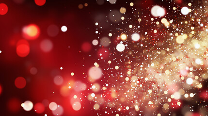 "きらびやかな赤とゴールドの光の背景素材."