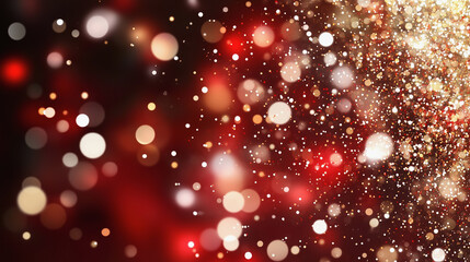 "きらびやかな赤とゴールドの光の背景素材."