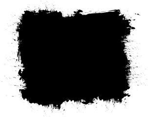 black banner label brushed painting artistic grunge graphic element background