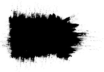 black brushed painting banner label blank space artistic background