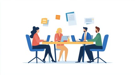 Team Meeting Illustration