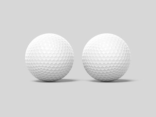 Realistic White Golf Ball Mockup 3D Render