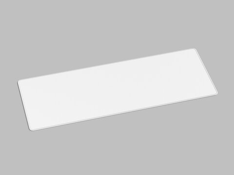 3D Rectangular White Blank Mouse Pad Mockup Render