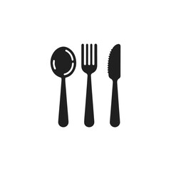 Cutlery Logo. Spoon, forks, knife. restaurant business concept, Icon illustration
