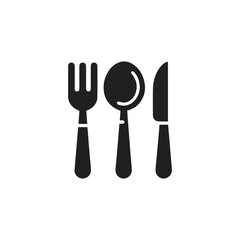 Cutlery Logo. Spoon, forks, knife. restaurant business concept, Icon illustration