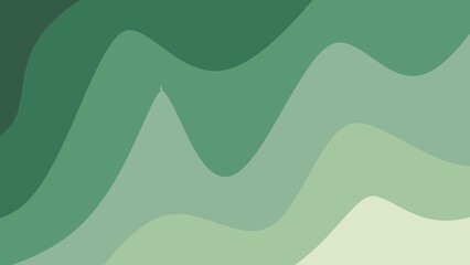 Futuristic abstract design with green transparent waves, fluid texture, gradient lines, and modern elements
