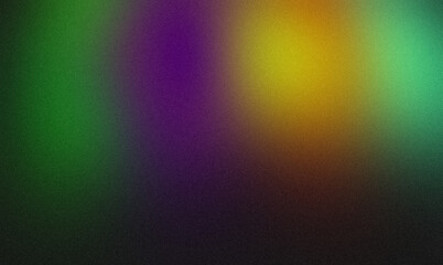 Abstract color gradient grainy background. Vibrant purple orange green blue color noisy gradient, glowing color flow, bright, shine, website header design, cover, banner, poster