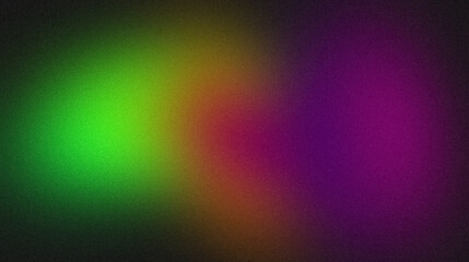 Abstract color gradient grainy background. Vibrant purple red green color noisy gradient, glowing color flow, bright, shine, website header design, cover, banner, poster
