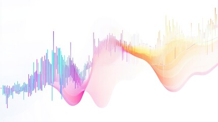 Blue background with audio waveform and music equalizer design