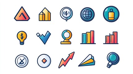 Business Success Icon Set 
