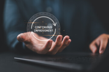 Continuous improvement concept. Continuous process for product improvement or service, process....