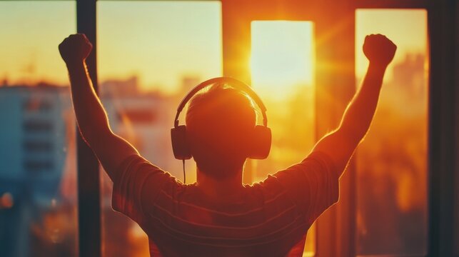 Setting up a motivational morning playlist with uplifting music
