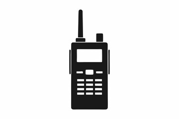 Walkie talkie silhouette vector, Walkie talkie icon