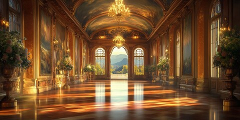 Obraz premium palace corridor