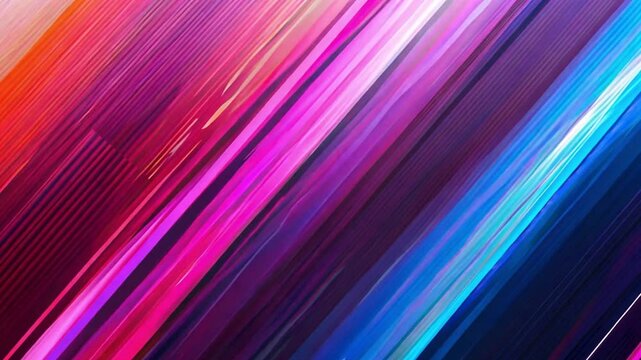 Abstract Diagonal Lines in Vibrant Hues