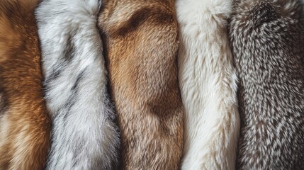 Obraz premium Variety of Fur Textures and Colors