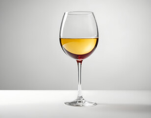 Glass of Wine on a White Background