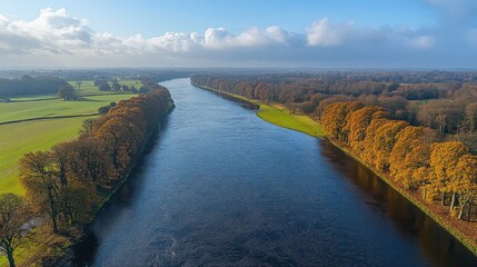 Fototapeta premium Autumn River Landscape