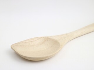 wooden spoon isolated on white background