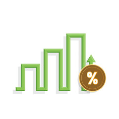 Chart Icons. growing bar graph icon. Business charts and graph icons. Statistics and Analytics Outline Icon, down or up arrow. flat design style