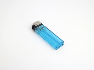 blue lighter on white background