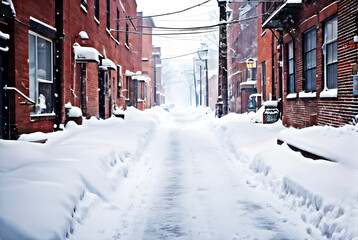 Fototapeta premium street in winter