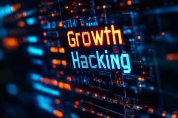 Growth Hacking Display - Futuristic Technology