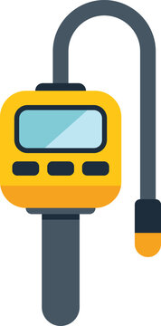 yellow digital gauge flat design clip art preview