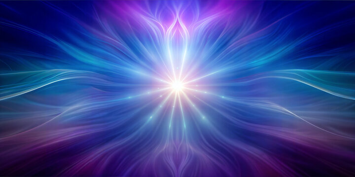 Radiant energy pattern with vibrant hues and luminous light in a theta healing energy background
