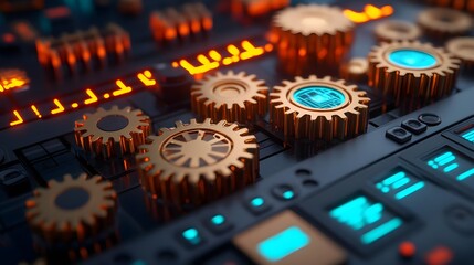 Golden Gears Technology Machine