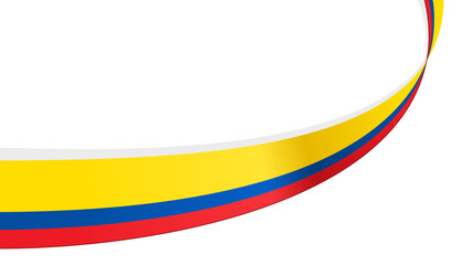 wavy colombia flag vector background with copy space for text. colombia national day