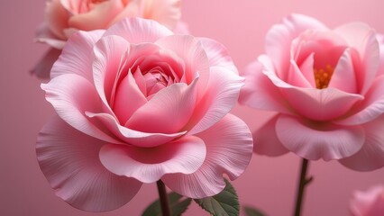 A pink flower with a pink background