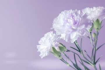 A bouquet of white flowers with green stems