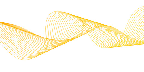 Abstract wave gold line stripe blend Technology minimal wavy pattern, stylish line web background. vector design speed lines on transparent ribbon isolated Undulate Wave Swirl, background.