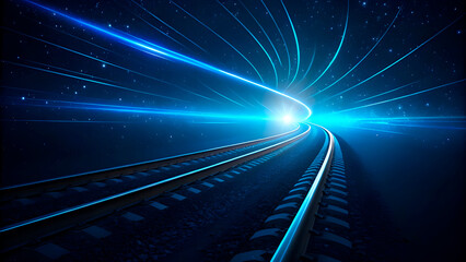 train in motion blur