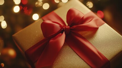 Exciting holiday gift unwrapping cozy living room festive atmosphere warm lighting close-up view celebrating togetherness