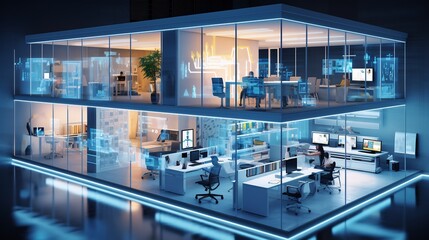 Intelligent Office Building with IoT Solutions Reducing Energy Consumption and Enhancing Workplace Productivity