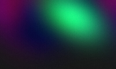 Abstract smooth color gradient grainy background. Glowing blue green purple color noisy gradient, vibrant color flow, bright, shine, colorful, website header design, backdrop