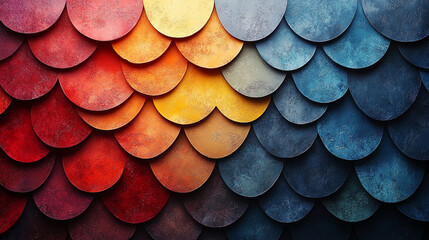 colorful 3D tiles in a gradient pattern, symbolizing harmony, creativity, and dynamic movement, creating a modern and abstract visual experience
