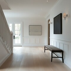 Elegant Foyer with Natural Light and Minimalist Design